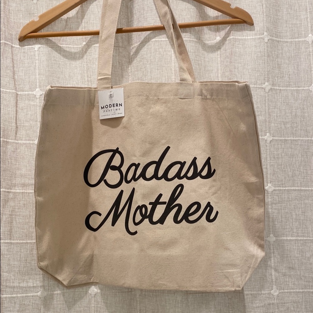 Badass Mother Canvas tote bag